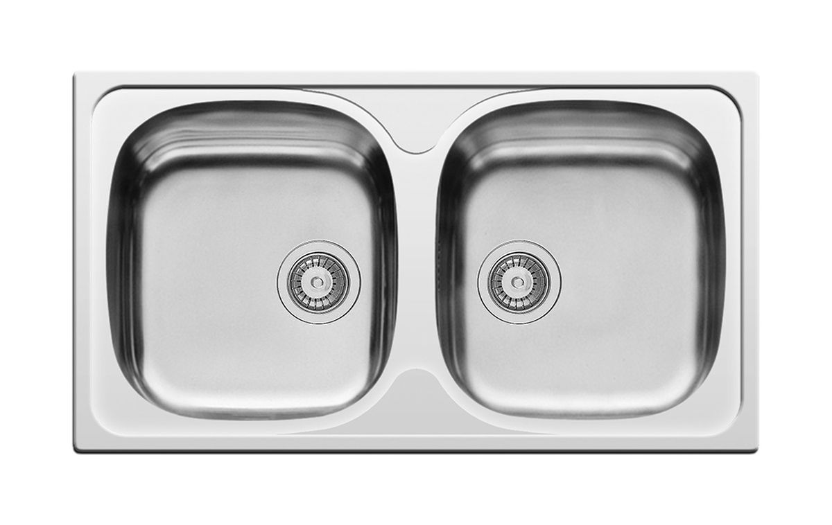 Pyramis Basic fregadero de acero 78x43.5 cm 100138901