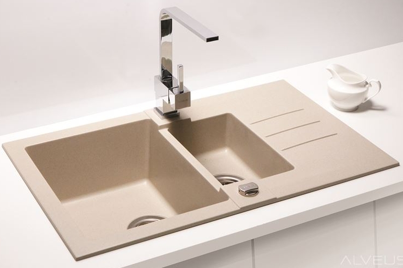Alveus Rock fregadero de granito 78x48 cm beige 1217022