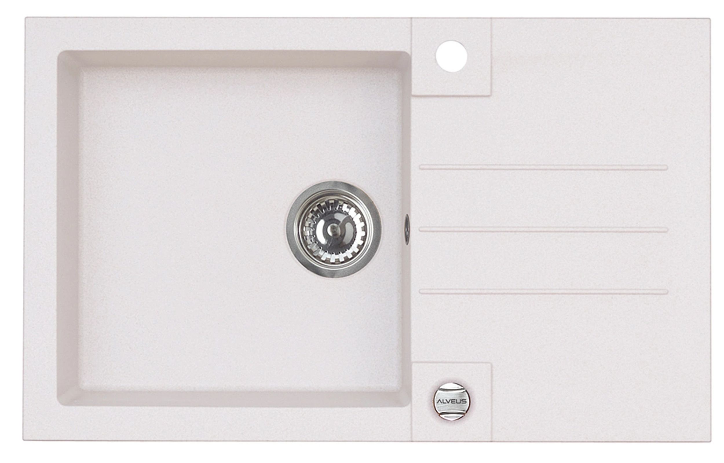 Alveus Rock fregadero de granito 78x48 cm blanco 1203011