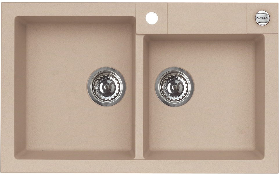 Alveus Rock fregadero de granito 78x48 cm beige 1219055
