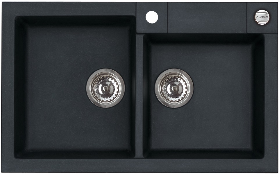 Alveus Rock fregadero de granito 78x48 cm negro 1219091