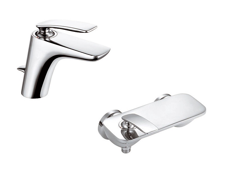 Conjunto grifo para ducha Kludi Balance 527100575, grifo para lavabo Kludi Balance 520230575