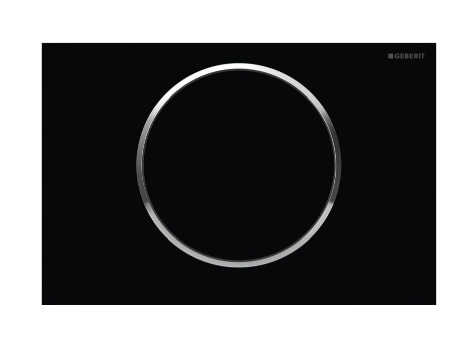 Geberit Sigma botón de descarga para WC cromo brillante-negro 115.758.KM.5