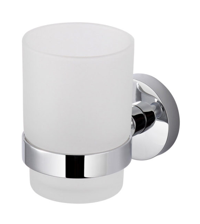 Stella Classic recipiente para cepillos de dientes blanco-cromo 07.411