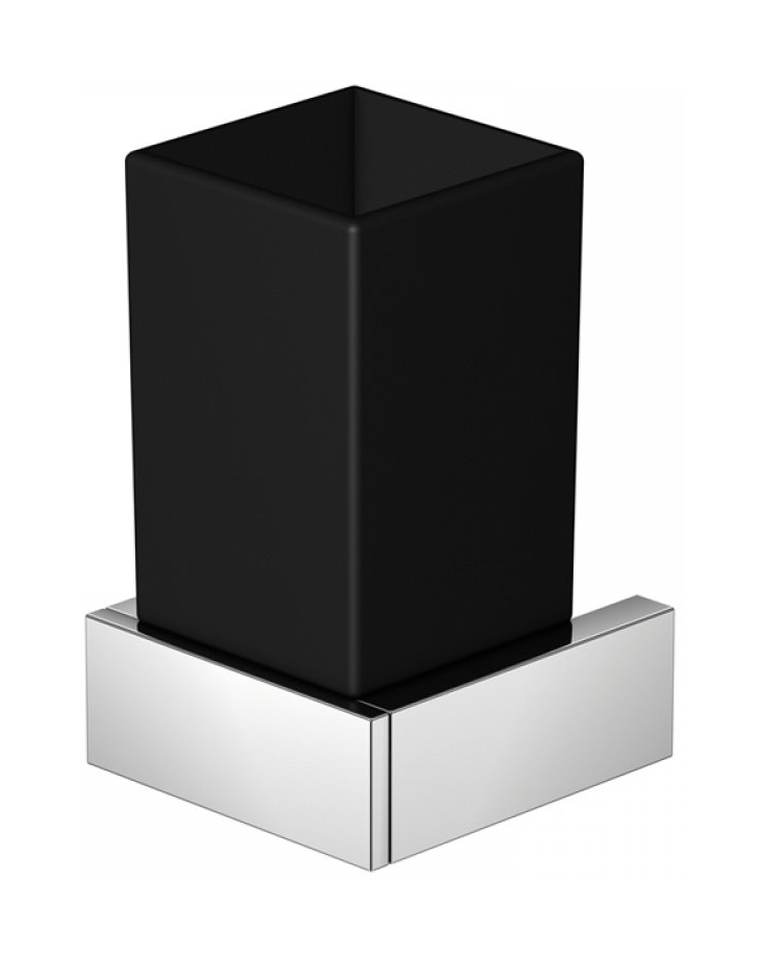 Steinberg 460 recipiente para cepillos de dientes negro-cromo 4602002