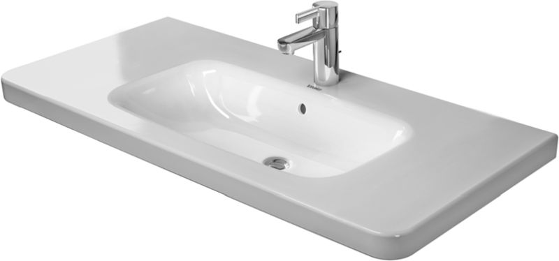 Duravit DuraStyle lavabo 100x48 cm rectangular clásico-para mueble-con encimera blanco 2320100000