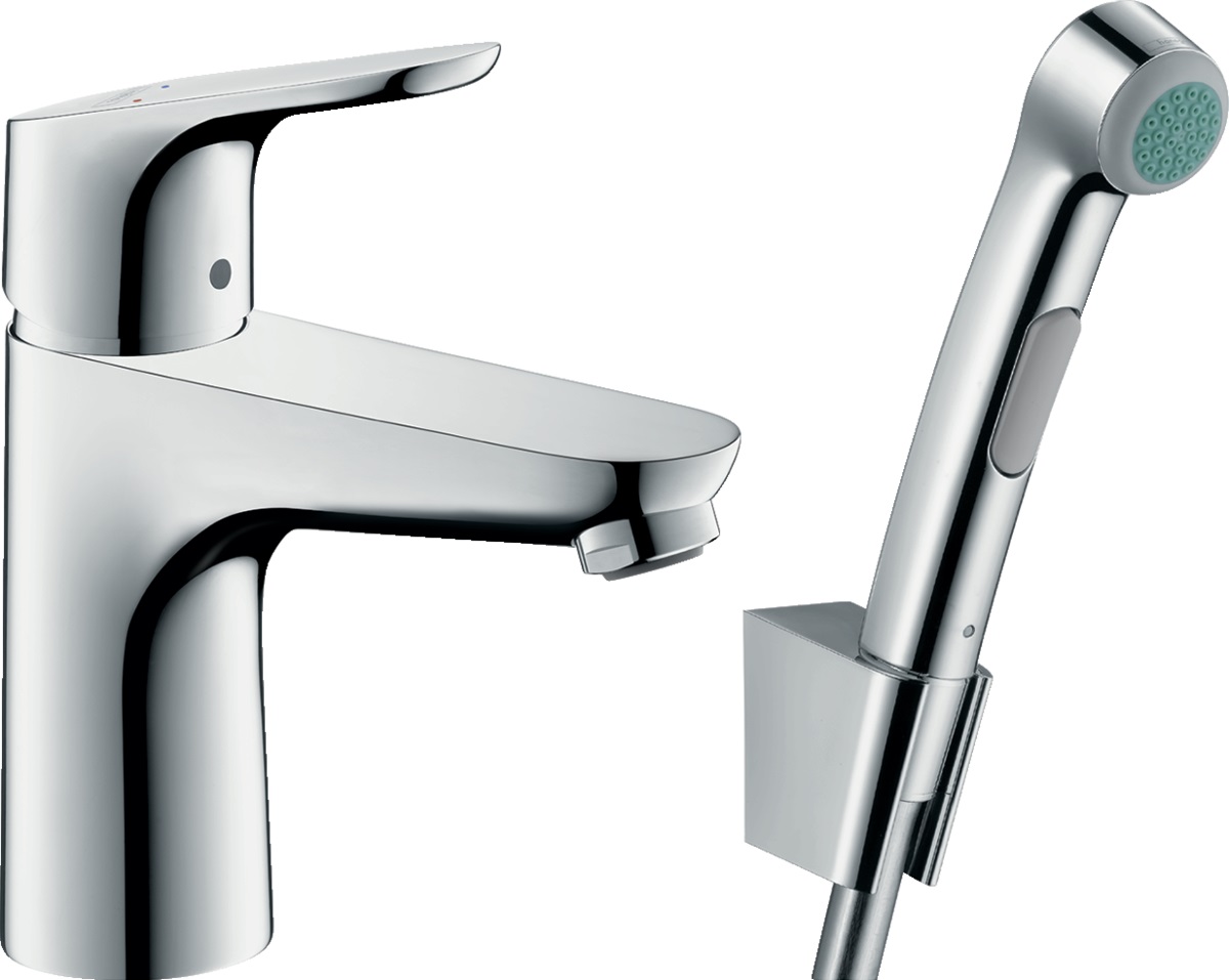 Hansgrohe Focus grifo de lavabo con rociador tipo bidé de pie cromo 31927000