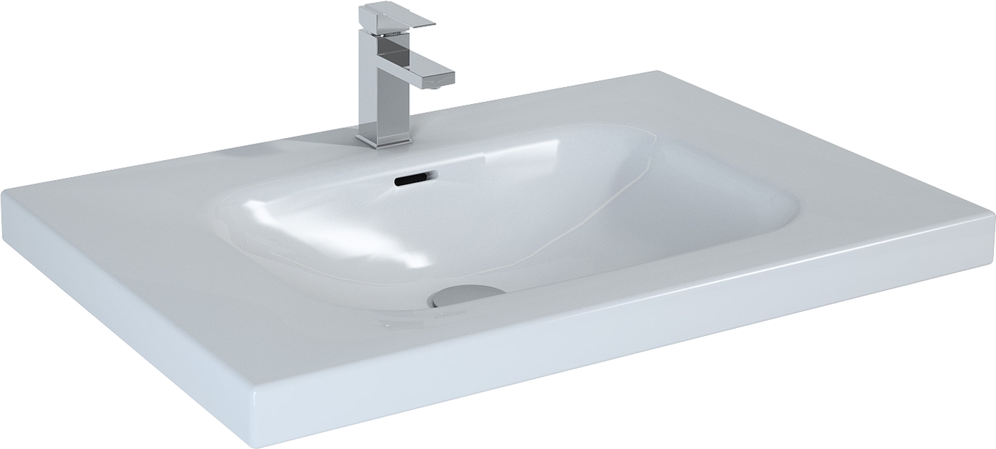 Elita Iwa lavabo 75x51 cm rectangular para mueble blanco RE040700108060