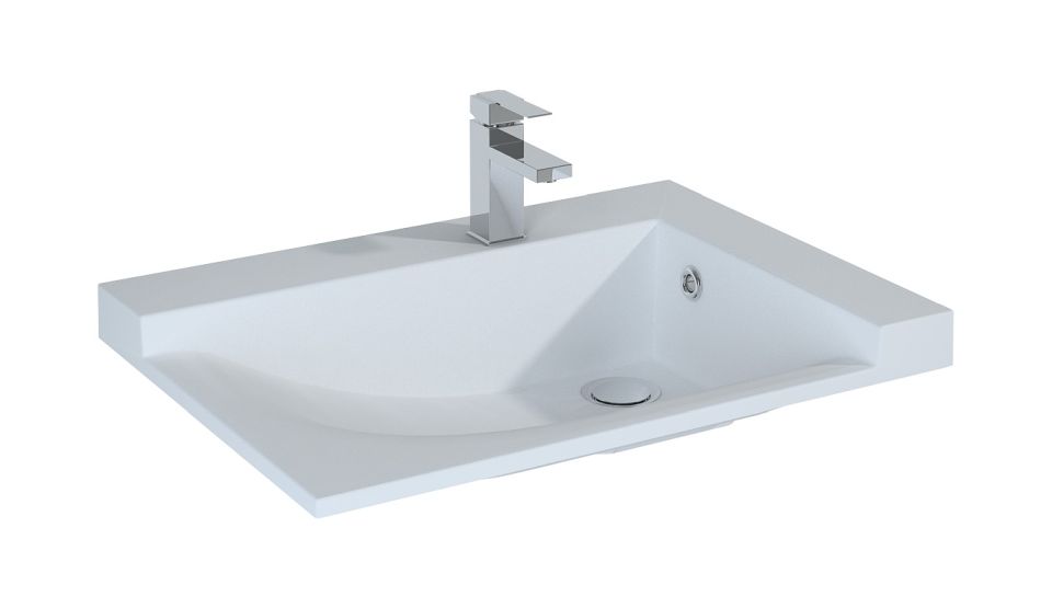 Elita Metis lavabo 72x50 cm rectangular para mueble blanco RE040700098060