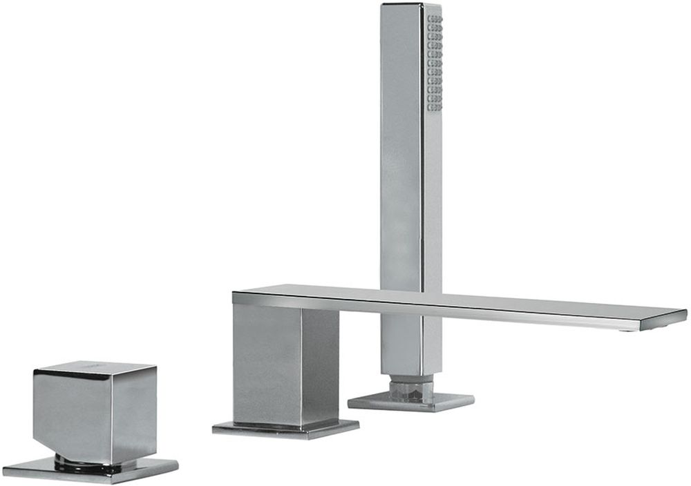 Tres Cuadro-Tres grifo de bañera y ducha en bañera cromo 006.161.06