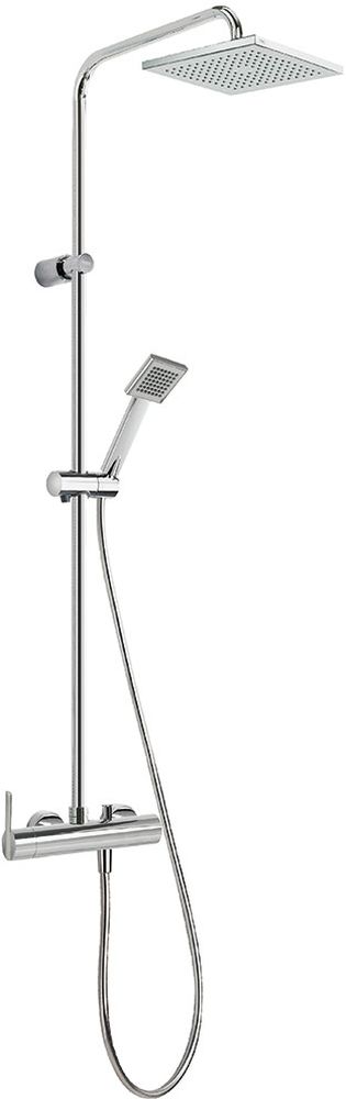 Tres Lex-Tres conjunto de ducha a pared con rociador con efecto lluvia cromo 081.193.01