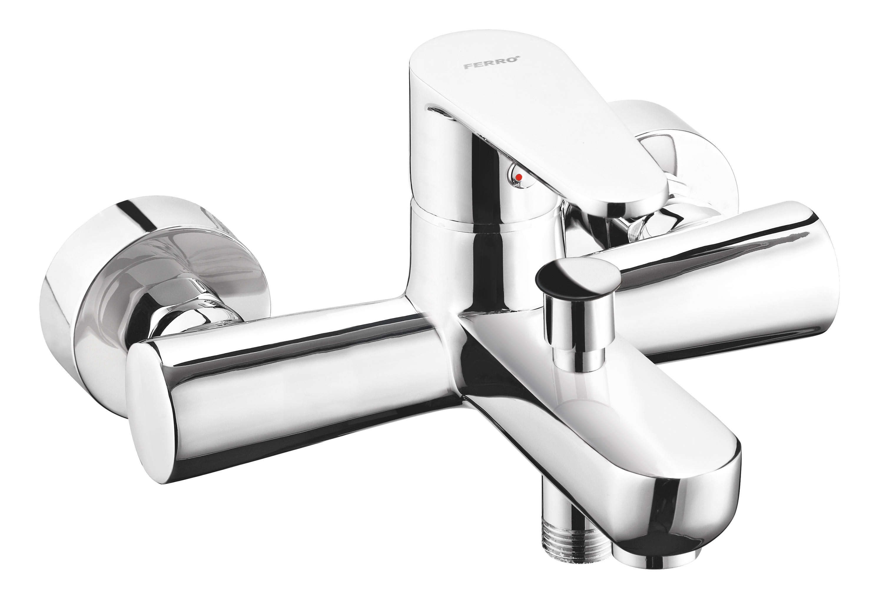 Ferro Algeo grifo de bañera y ducha a pared cromo BAG1