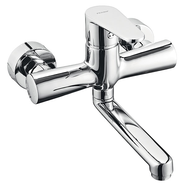 Ferro Algeo grifo para lavabo a pared cromo BAG3