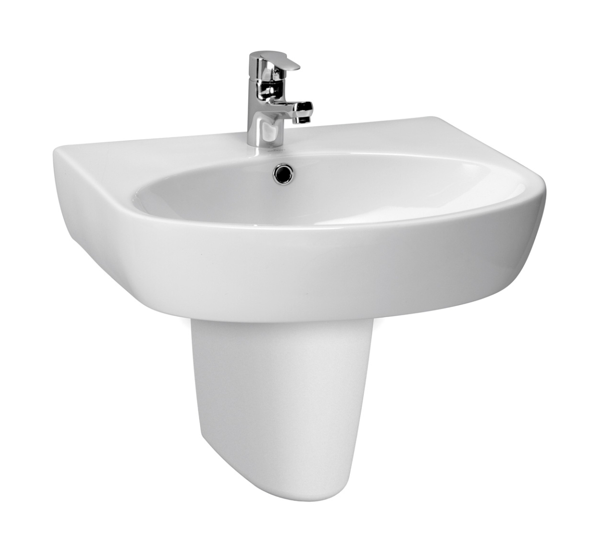 Cersanit Parva lavabo 60x46 cm semicircular clásico blanco K27-031