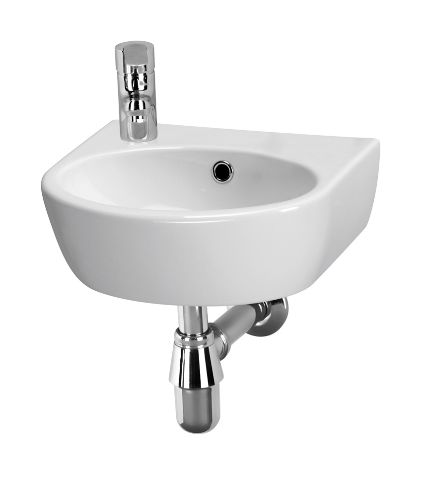 Cersanit Parva lavabo 40x32 cm semicircular clásico blanco K27-009-L