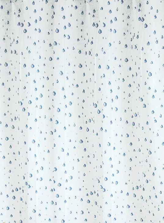 BISK cortina de ducha 200x180 cm blanco-azul 03910