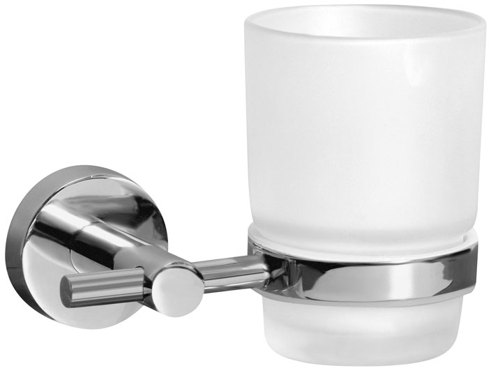 BISK For You recipiente para cepillos de dientes blanco-cromo 01174