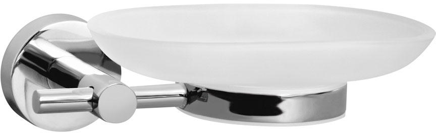 BISK For You jabonera sin soporte cromo-blanco 01176