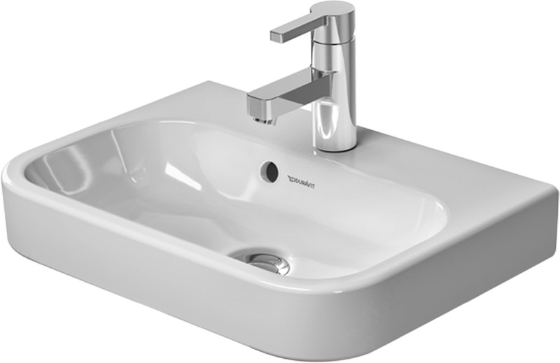 Duravit Happy D.2 lavabo 50x36 cm semicircular para mueble blanco 07105000001