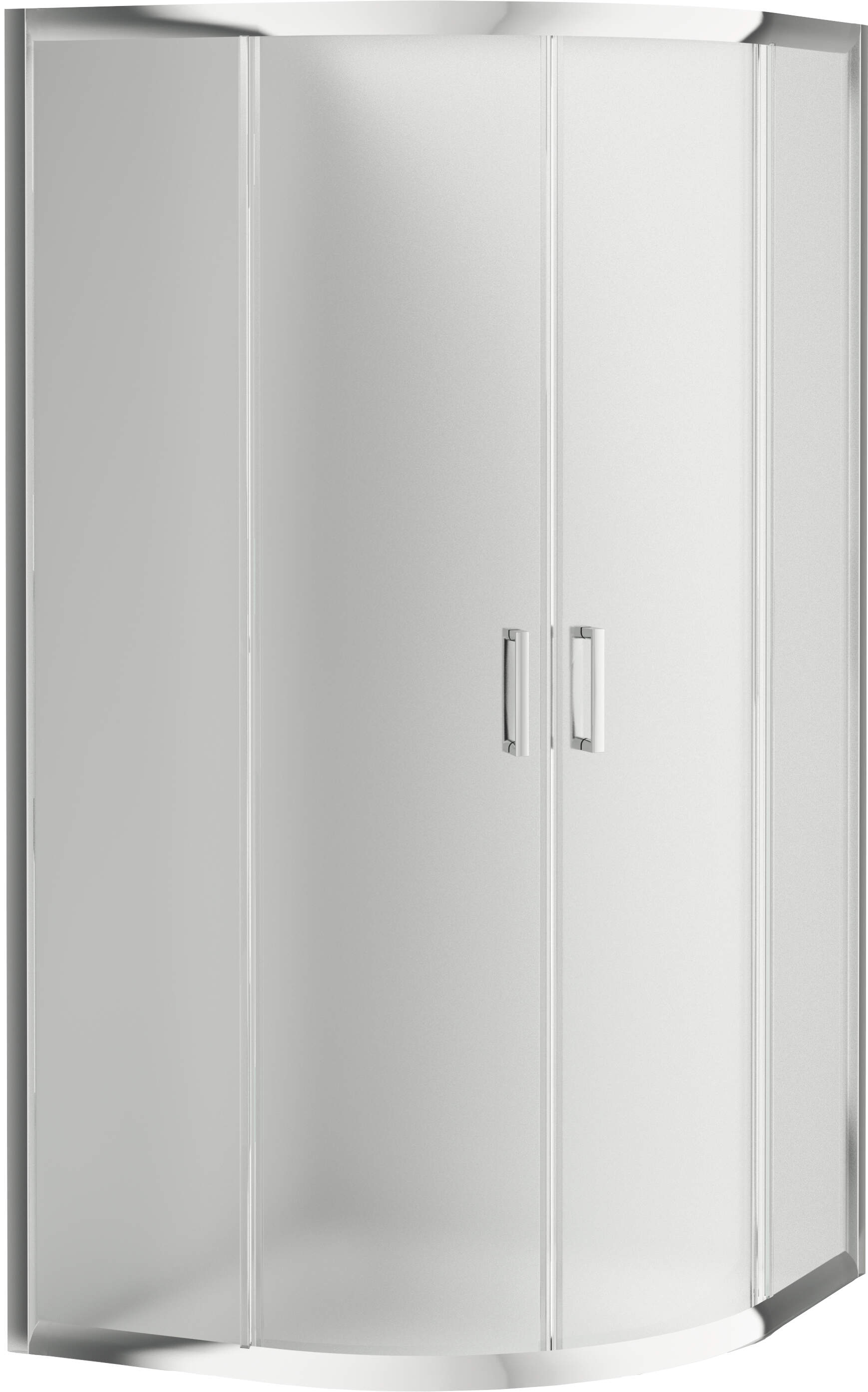 Deante Funkia cabina de ducha 80x80 cm semicircular cromo brillo/vidrio mateado KYP_652K