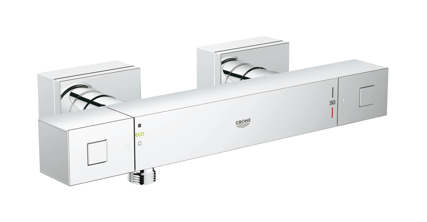 Grohe Grohtherm Cube grifo para ducha a pared con termostato StarLight Chrome 34488000