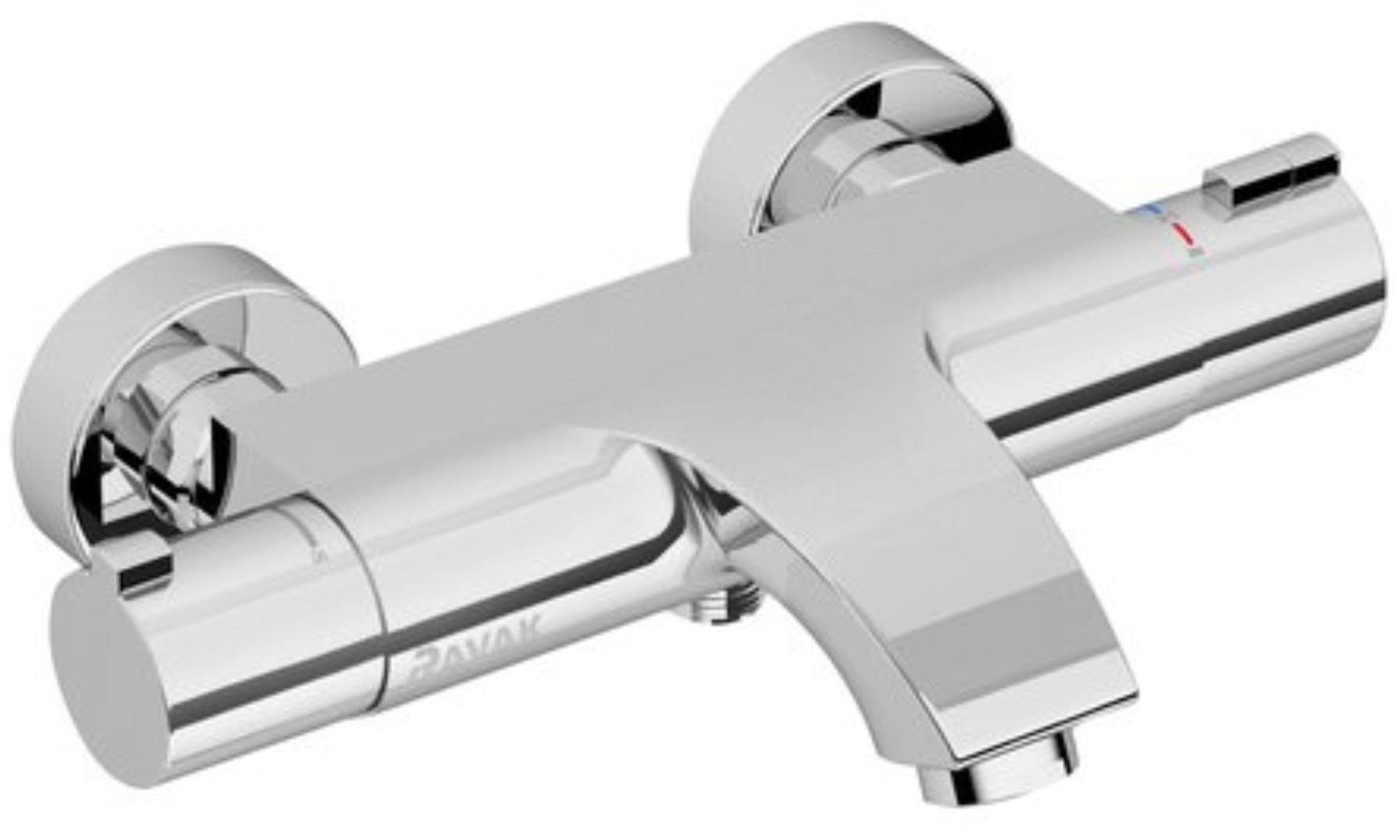 Ravak Termo grifo de bañera y ducha a pared con termostato cromo X070046