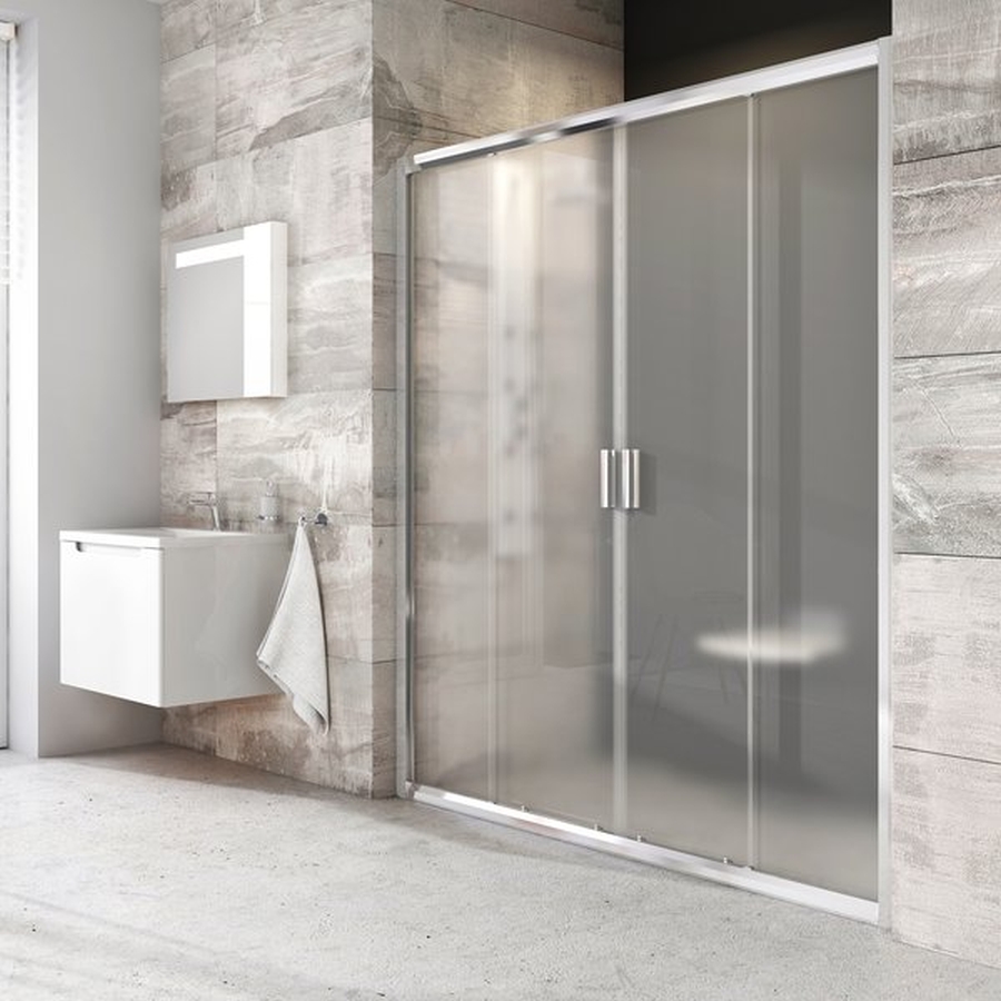 Ravak Blix puerta de ducha 200 cm corredera blanco brillante/vidrio con patrón 0YVK0100ZG