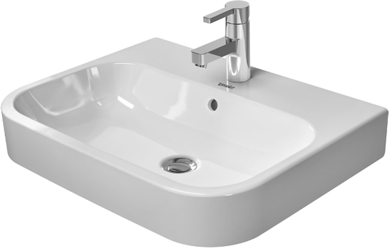 Duravit Happy D.2 lavabo 60x46 cm rectangular sobre encimera blanco 23156000001