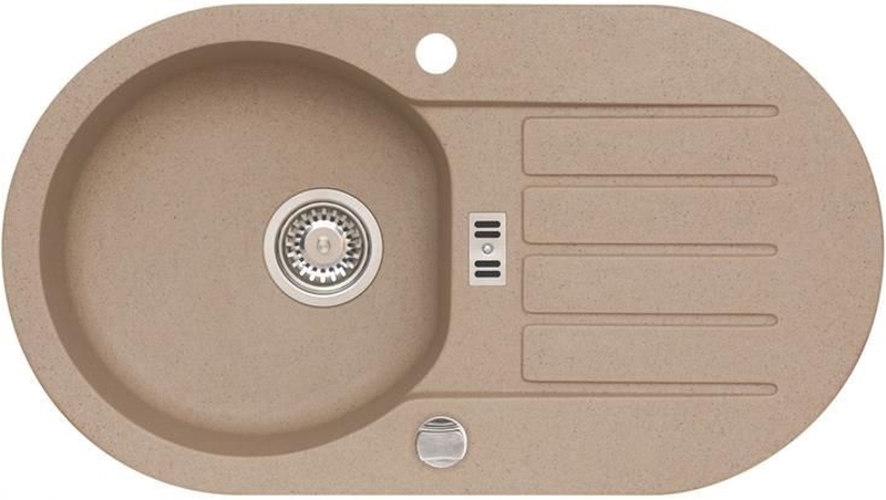 Alveus Niagara fregadero de granito 77.5x43.5 cm beige 1124055