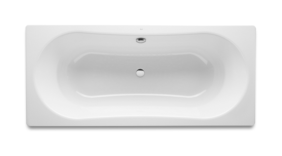 Roca Duo bañera rectangular 180x80 cm blanco A221670000