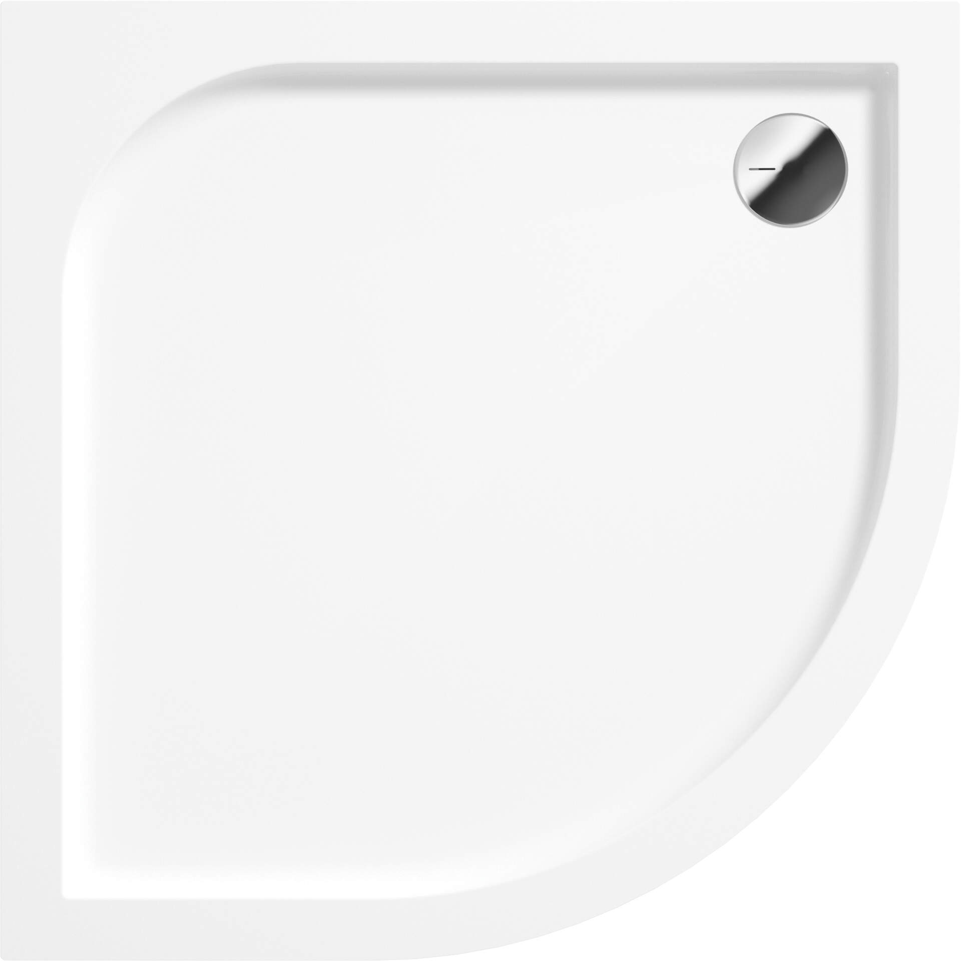 Deante Cubic plato de ducha semicircular 90x90 cm blanco KTK_051B