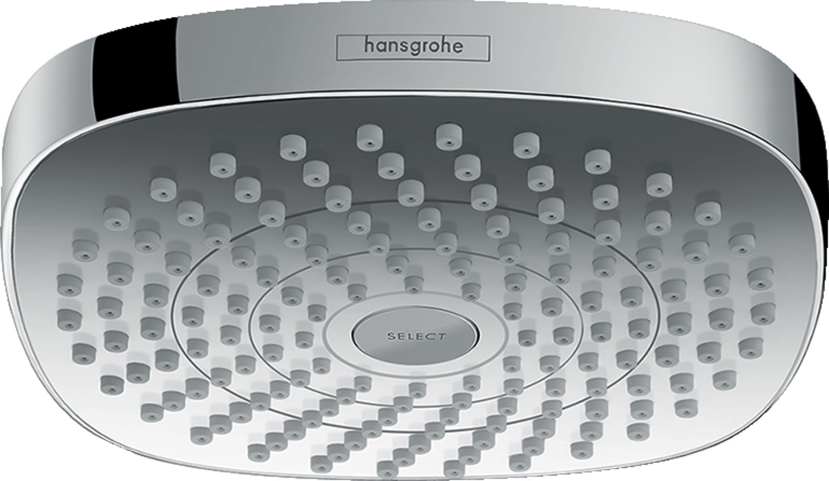 Hansgrohe Select ducha con efecto lluvia 18x18 cm cuadrada cromo-blanco 26524400