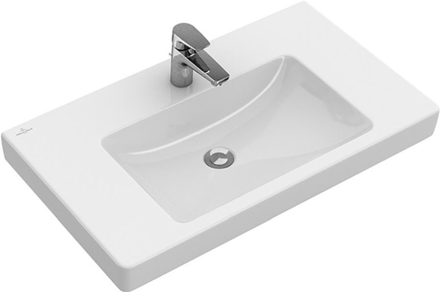 Villeroy & Boch Subway 2.0 lavabo 80x47 cm rectangular clásico-para mueble-con encimera blanco 71758GR1
