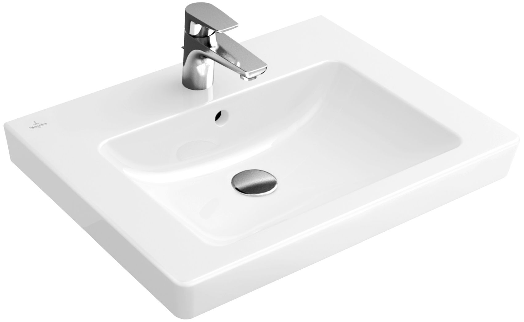 Villeroy & Boch Subway 2.0 lavabo 65x47 cm rectangular clásico-para mueble blanco 7113KGR1