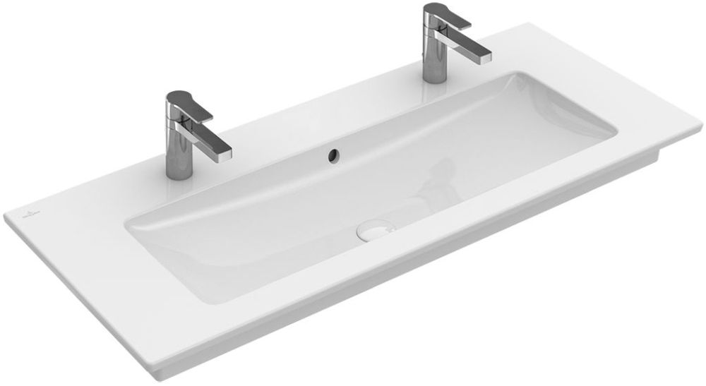 Villeroy & Boch Venticello lavabo 120x50 cm rectangular clásico-para mueble-con encimera blanco 4104CKR1