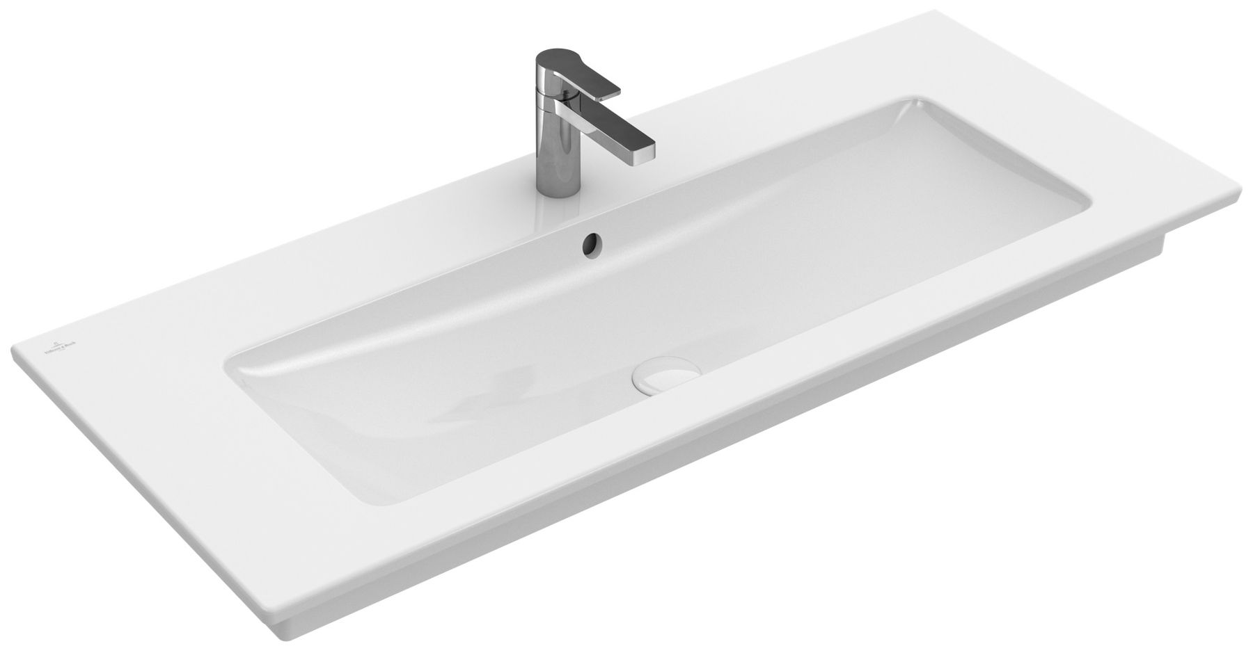 Villeroy & Boch Venticello lavabo 120x50 cm rectangular clásico-para mueble-con encimera blanco brillante 4104CJ01