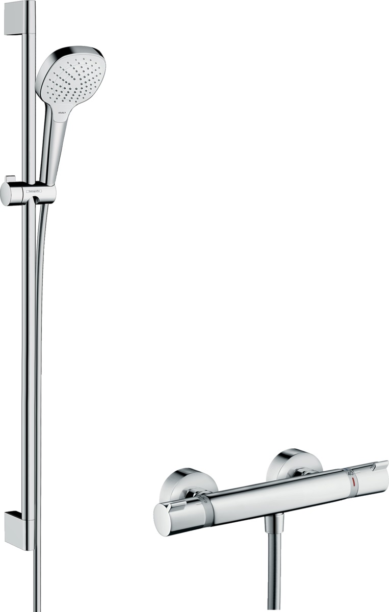 Hansgrohe Select conjunto de ducha a pared con termostato cromo-blanco 27082400