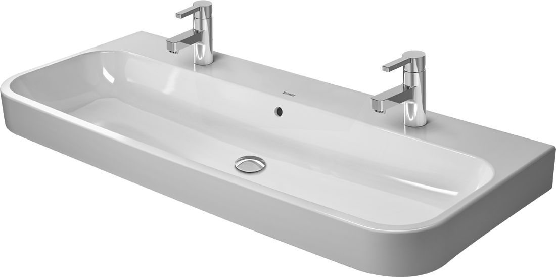 Duravit Happy D.2 lavabo 120x50.5 cm rectangular para mueble blanco 2318120024