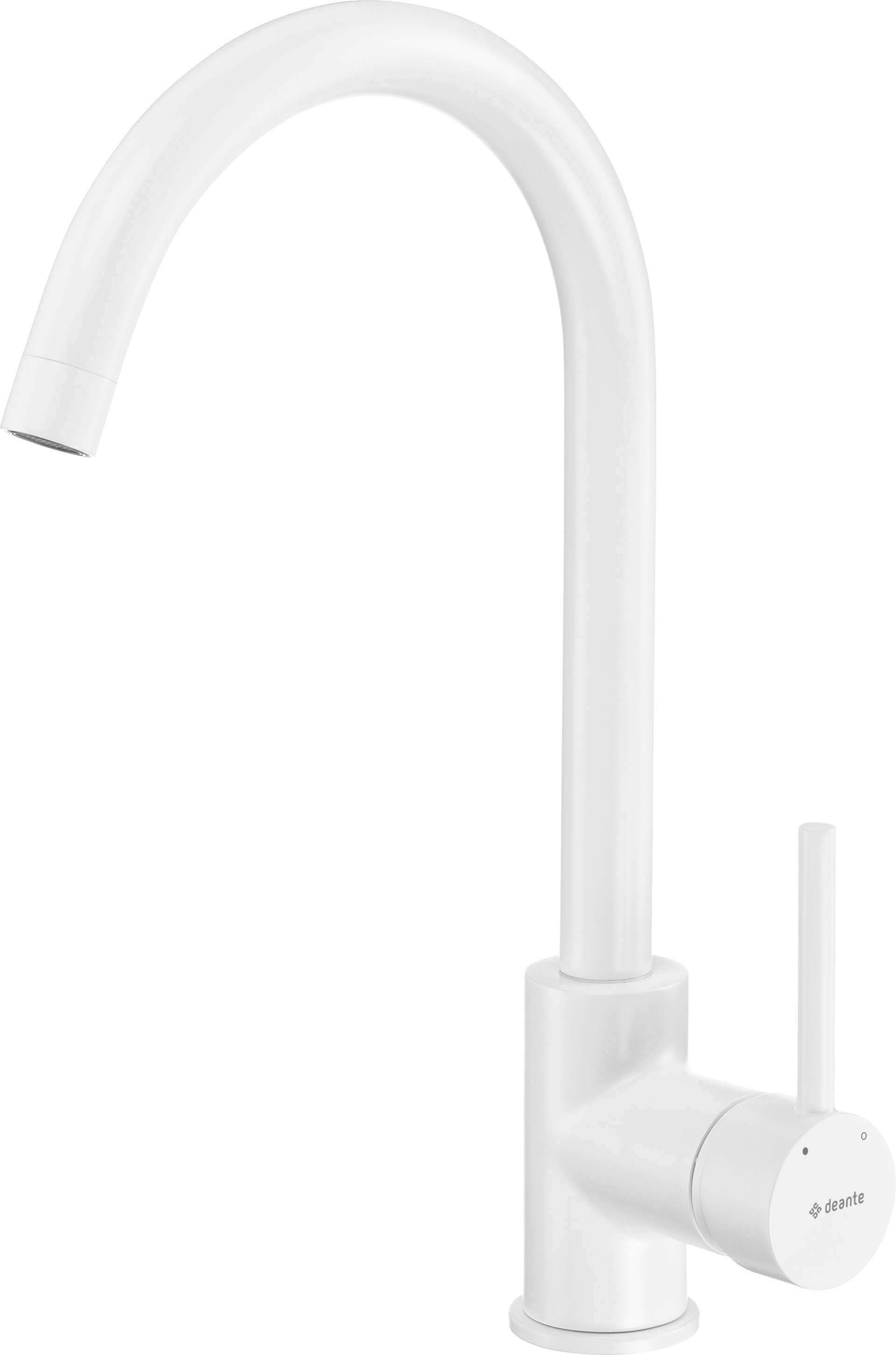 Deante Milin grifo de cocina de pie blanco BEUW62M