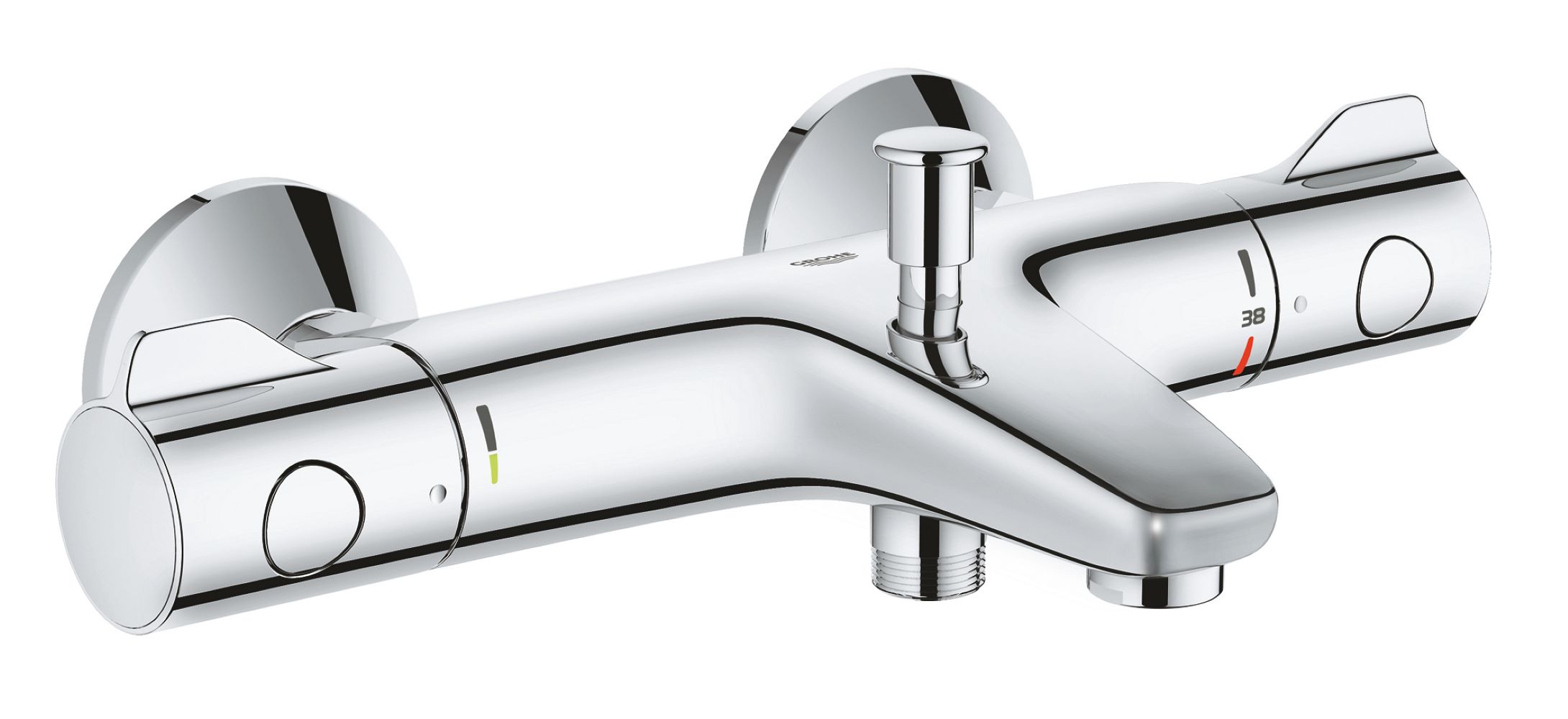 Grohe Grohtherm 800 grifo de bañera y ducha a pared con termostato cromo 34567000