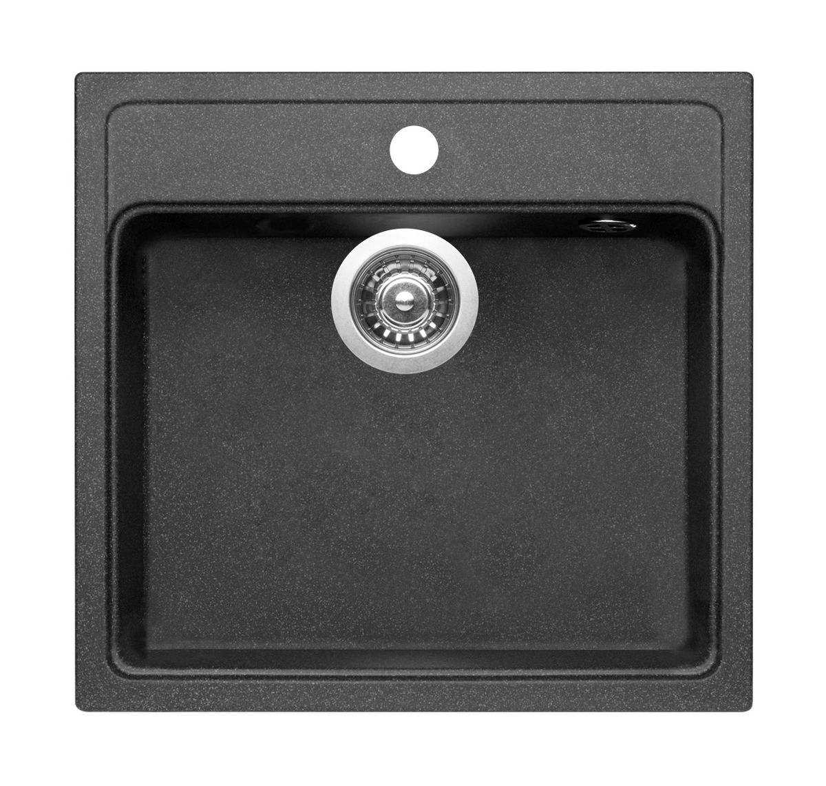 Pyramis Camea fregadero de granito 53x50 cm negro 070007601