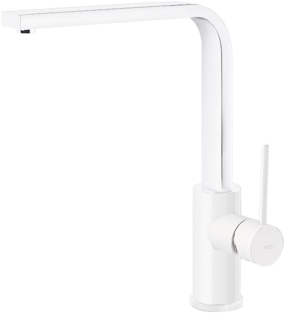 Tres Exclusive grifo de cocina de pie blanco 062.435.BM
