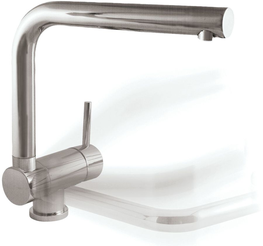 Tres Abatible grifo de cocina de pie acero inoxidable 030.335.AC