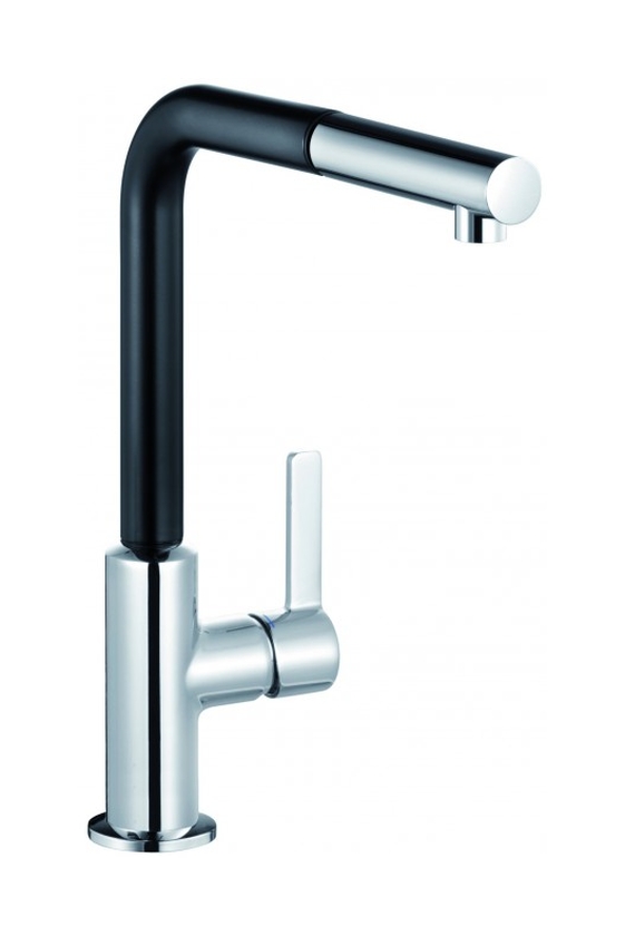 Kludi L-ine S grifo de cocina de pie cromo-negro 408518775