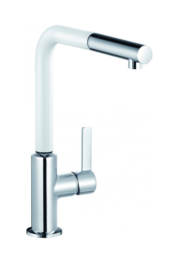 Kludi L-ine S grifo de cocina de pie cromo-blanco 408519375