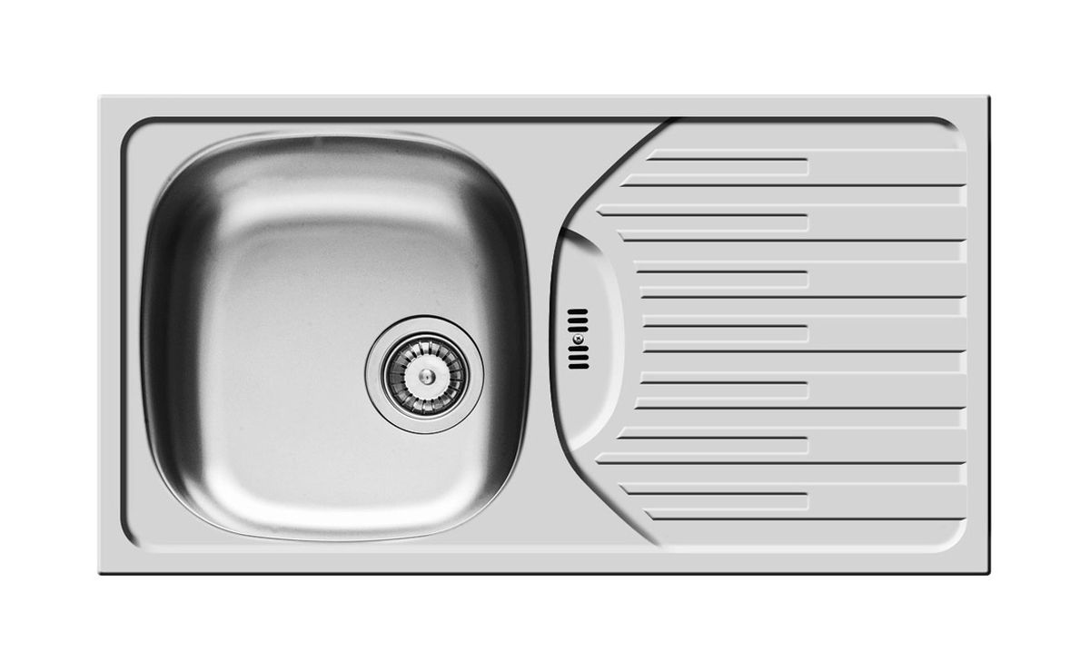 Pyramis ET 78 fregadero de acero 78x43.5 cm 100181201