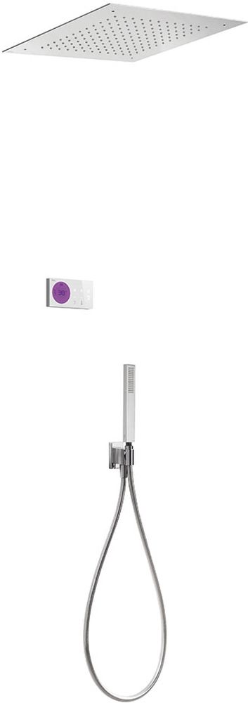 Tres Shower Technology conjunto de ducha empotrado con termostato con rociador con efecto lluvia cromo 092.865.61