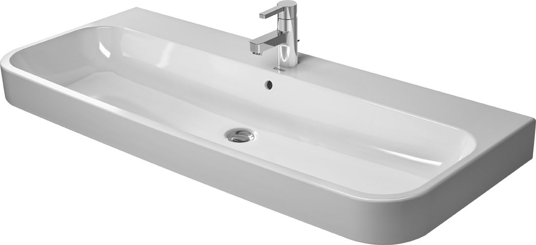 Duravit Happy D.2 lavabo 120x50.5 cm rectangular clásico-para mueble blanco 2318120027