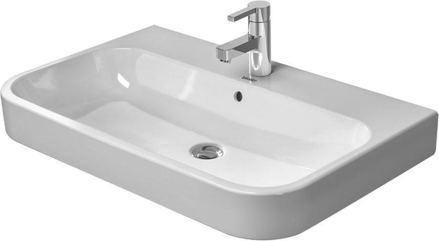 Duravit Happy D.2 lavabo 80x50.5 cm rectangular clásico-para mueble blanco 2318800027