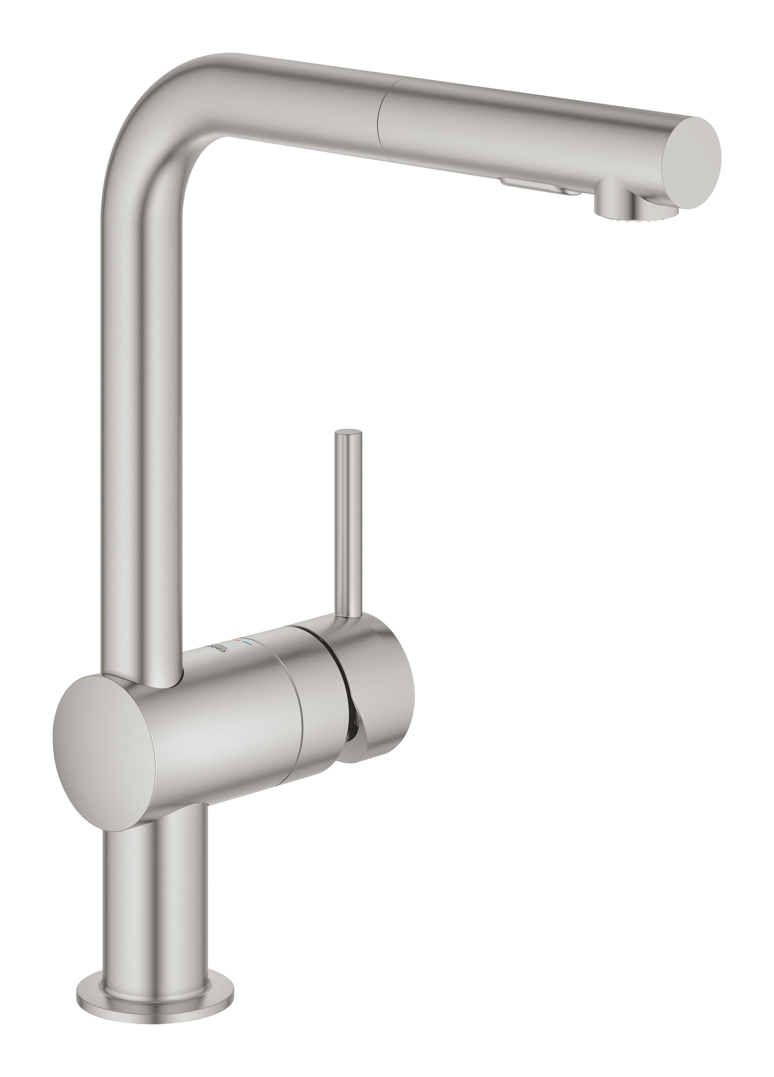 Grohe Minta grifo de cocina de pie acero inoxidable 30274DC0